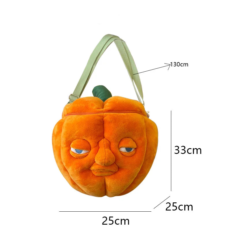 Highland Cow Halloween Pumpkin Slippers Backpacks Plush Fluffy Lantern Bags Slipper with Socks Bedroom Funny Shoes Gifts