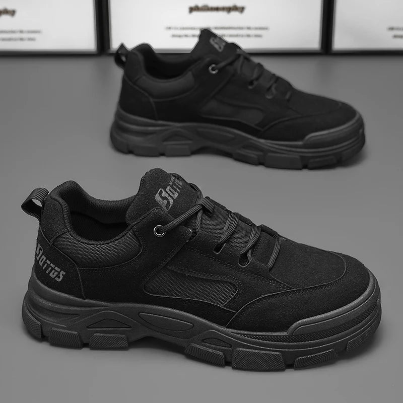 Hiking Shoes Sporty Simple Comfortable Men's Spring New Breathable Anti Slip Wear Breathable Fashionable Trendy Board Shoes