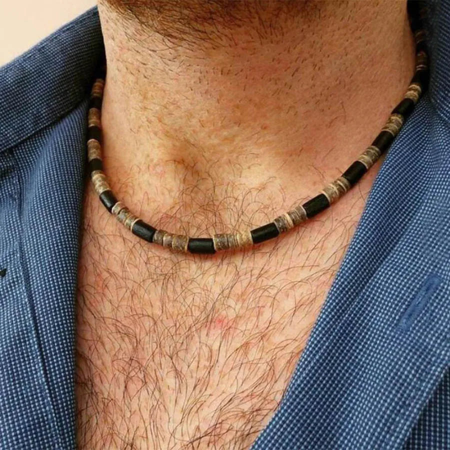 New 5 Styles 2Pcs/Set Natural Coconut Beads Necklace Men Meditation Healing Collar Cool Riding Neck Accessories Father Day Gift