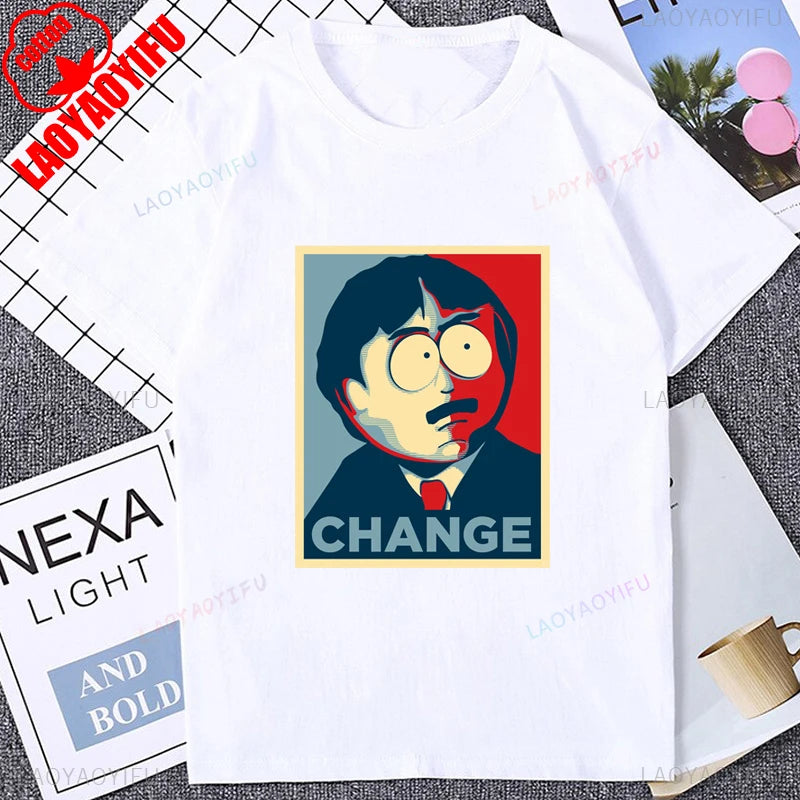 South Park Graphic Printed Man Tshirt Cotton Short Sleeve Streetwear Casual Fashion Loose Women T-shirt 90s Cartoon Vintage Tee