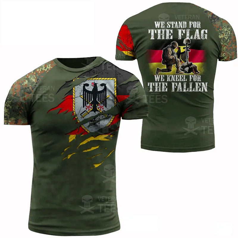 Germany Football Jersey Men Clothing Quick Drying T Shirt 3D Printed Deutsche Eagle Emblem Tops Tee Shirts T-Shirt Short Sleeve