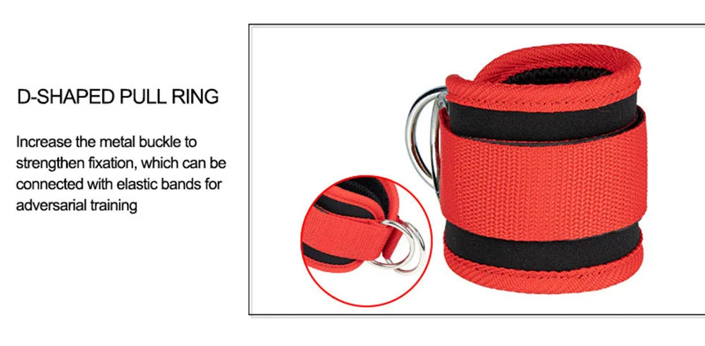 Ankle Straps Leg Strength Workouts Pulley Adjustable D-Ring Support Cuffs Sports Exercises Fitness Home Gym Booty Workouts