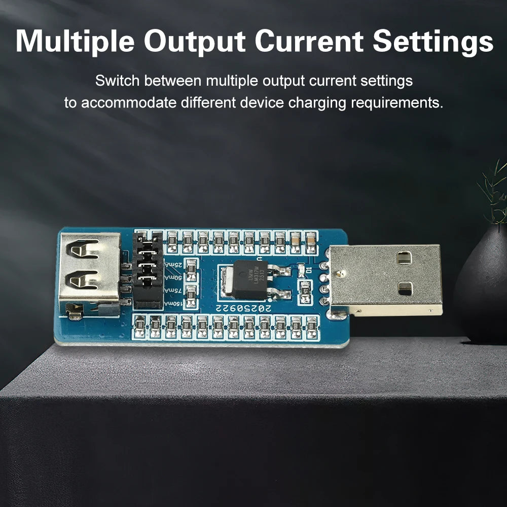 Charging Protection Module USB A Power Bank Virtual Load Anti-Shutdown Module with Switchable Output Current
