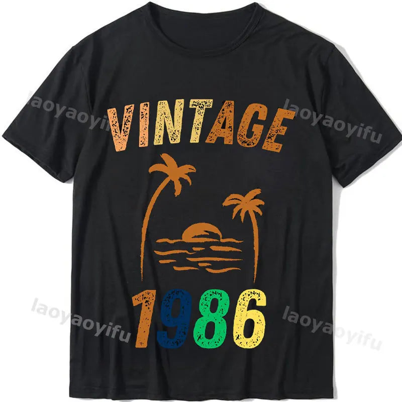 2024 Unisex Summer Tops Tshirt Vintage 1984 Classics Tshire Streetwear Printed T-shirt Top  Retro Style Tshirt