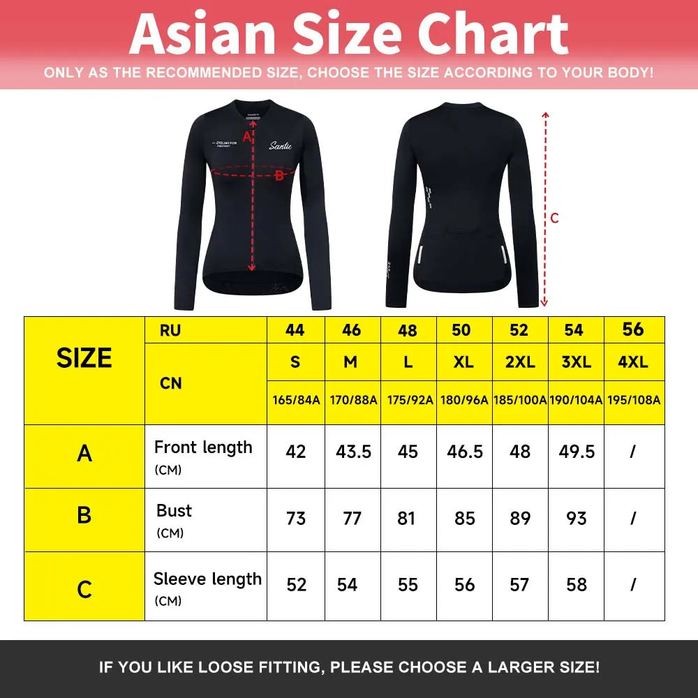 Santic Women's Summer New Cycling Jerseys  Long Sleeve Breathable Quick Dry Summer Comfortable Cycling Jerseys  KL25C01181