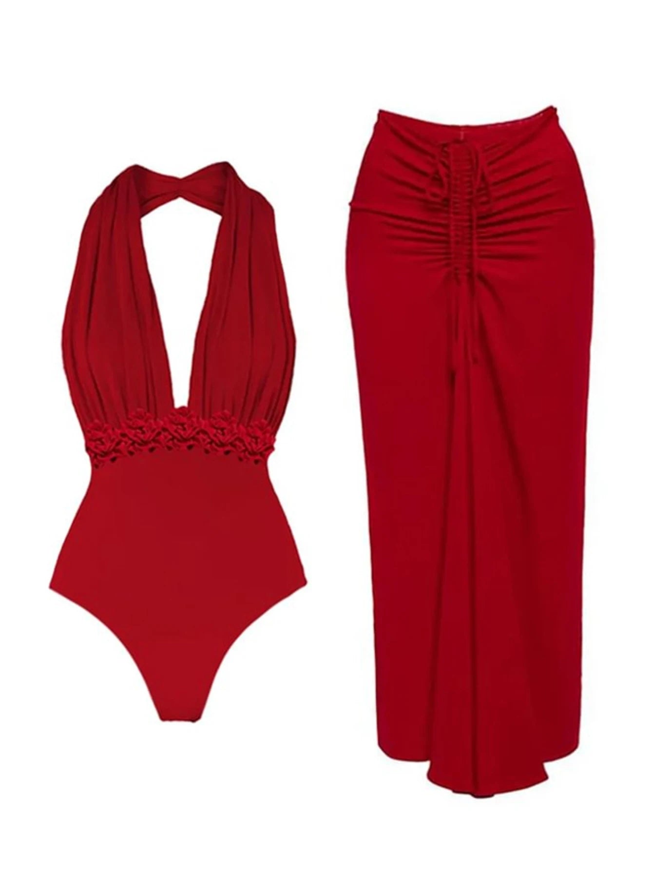 2PC Ruffe Bikini Set Women Swimwear Push Up Swimsuit Bottom Print Brazilian Biquini Bathing Suit Swim Wear Beach