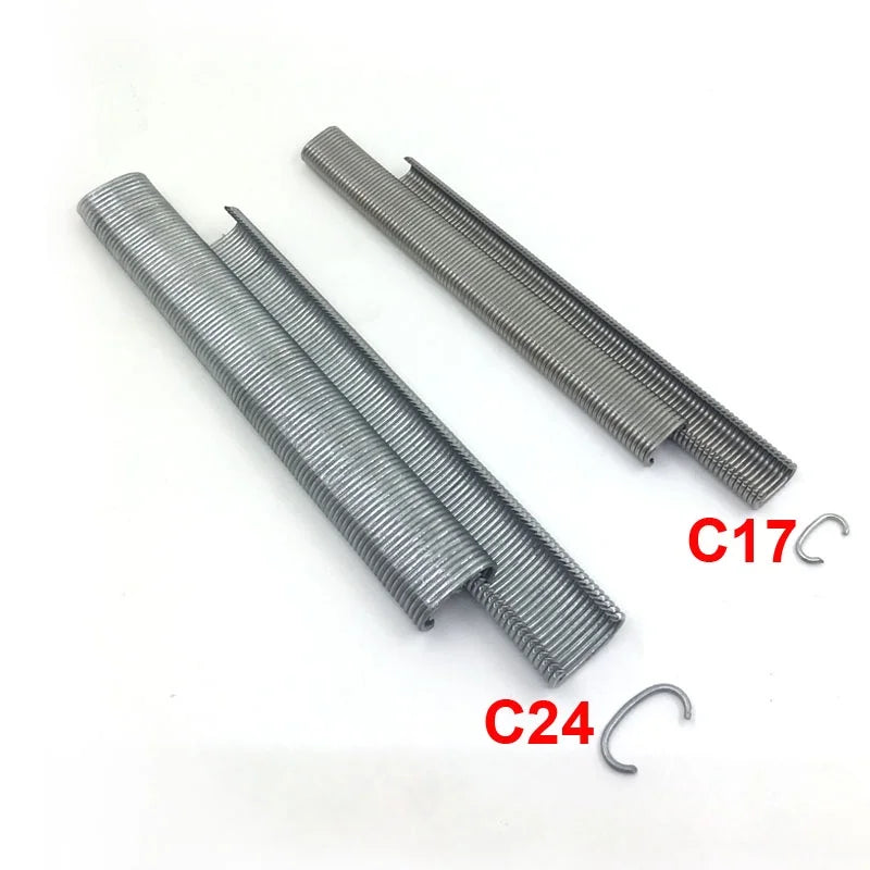 Stainless Steel C-type Nails for Animal Cage Hog Rings Installation Pliers Chicken Pig Bird Pet Cage Fence Installation Tools