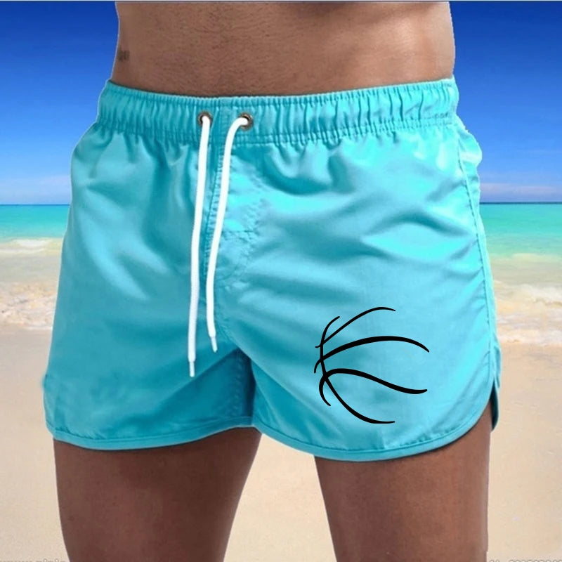 2026 Casual Mens Beach Shorts Print Man Swimwear Summer Daily Elastic Waist Sweatpants Surf Quick Drying Swimming Sports Shorts