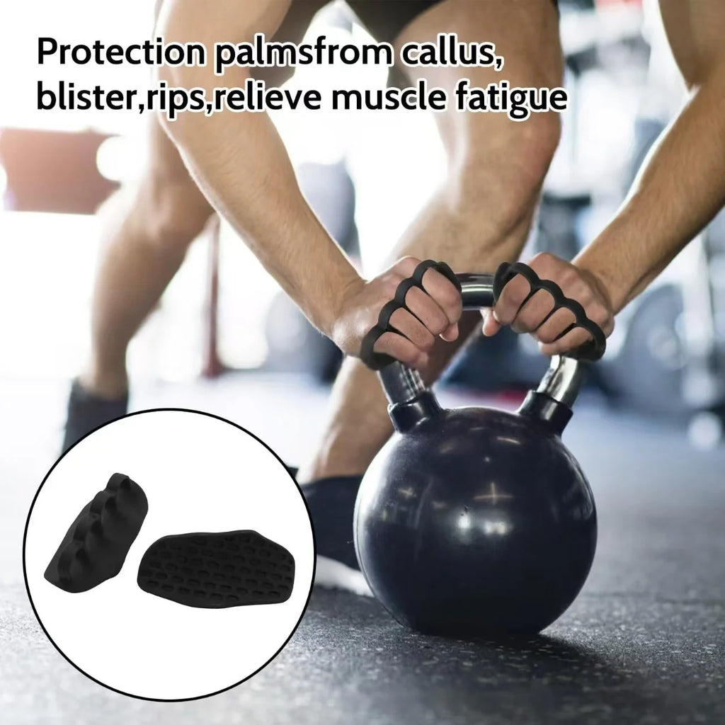 Fitness gloves grip enhancer silicone four hole grip cross training palm handshake manual protection gymnastics exercise，gift