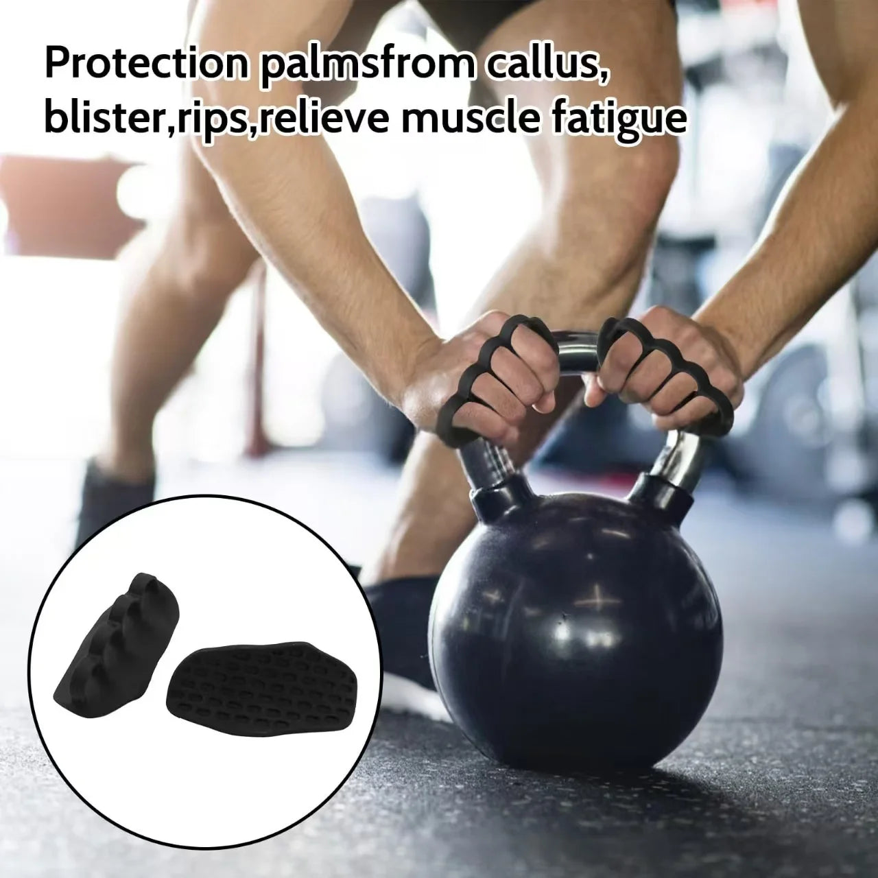 Fitness gloves grip enhancer silicone four hole grip cross training palm handshake manual protection gymnastics exercise，gift