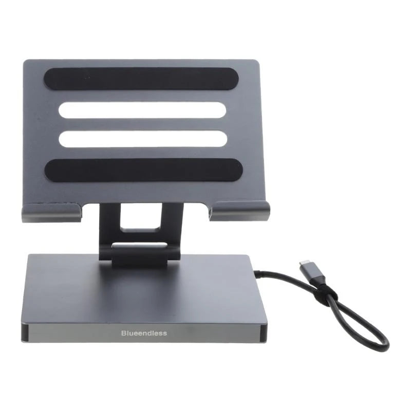 Aluminum Type C Docking Station Laptop Stand /9 in 1 for Fast Data Transmission and Expanded 2xHDMI4K USB3.0 HUB