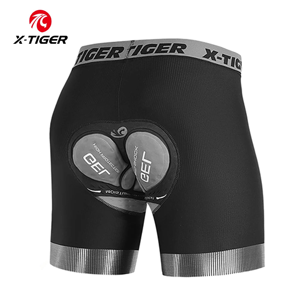 X-TIGER High Performance Breathable Cycling Underwear Men 5D Silicone Pad 3D Cutting Moisture Wicking Road Cycling Shorts