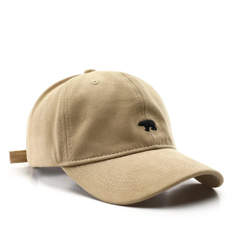 Spring Summer Baseball Cap for Women and Men Polar Bear Embroidery Hip Hop Snapback Caps Cotton Sun Hats Unisex Casual Visor Hat