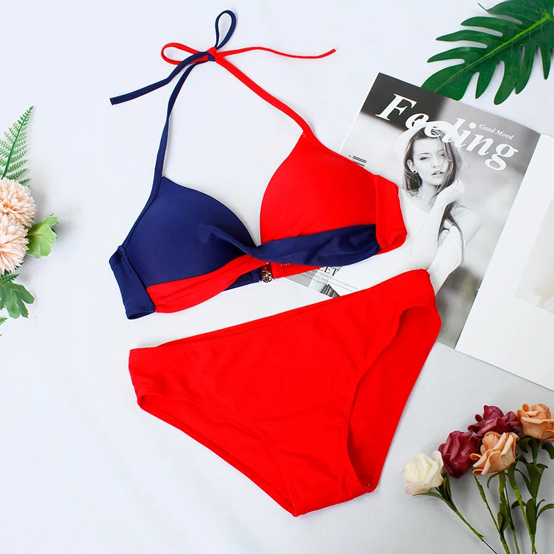 2026 Sexy Bikini Push Up Swimwear Women Biquini Feminino Mujer Swimsuit Tanga Swimming Bathing Suit Bikinis Set 3XL