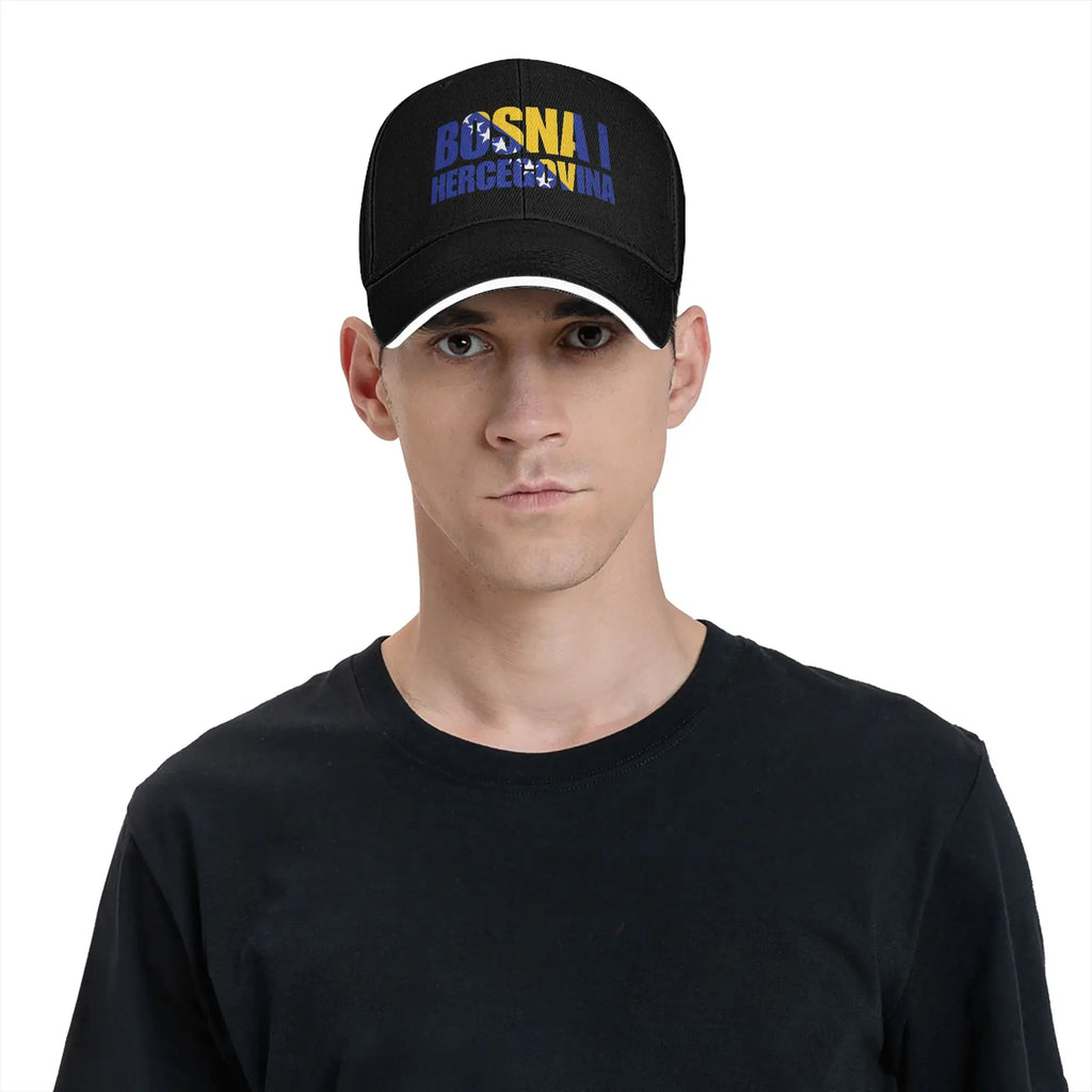 Unisex Bosnia and Herzegovina Flag Outdoor Hat  Trucker Cap Casual Baseball Cap Sports Hats
