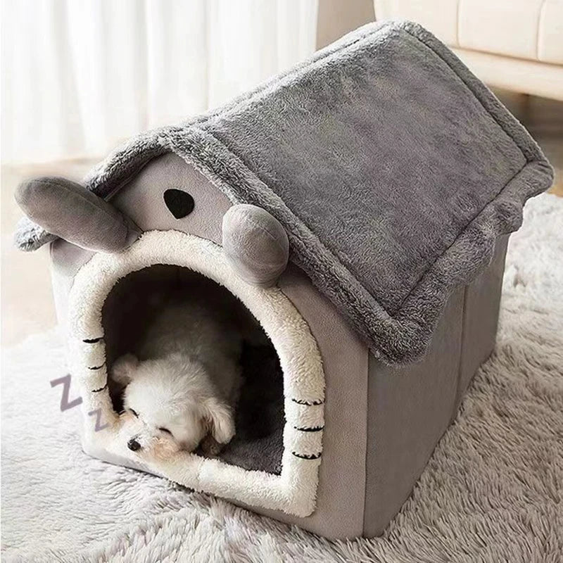 winterIndoor Soft Pet Tent House, Dog Kennel, Cat Bed with Removable Pad, Warm, Small Medium and Large Pets