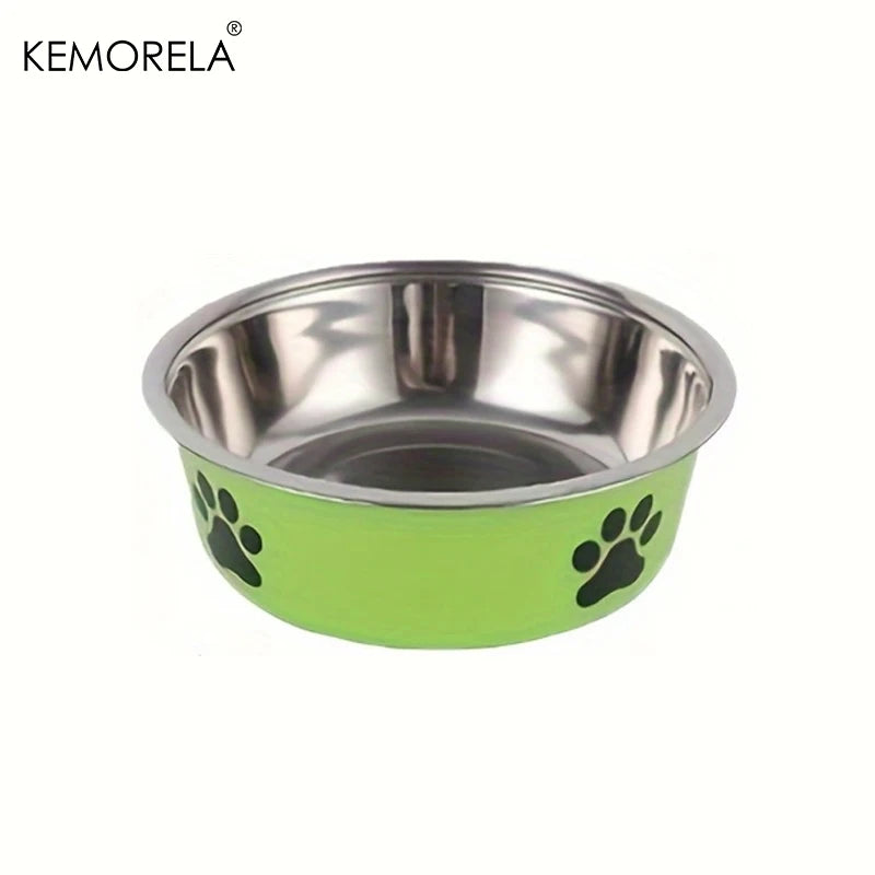 Non-Slip Dog Bowl For Large Medium And Small Cats And Dogs Drinking Water Feeding Pet Bowl Stainless Steel Pet Food Bowl