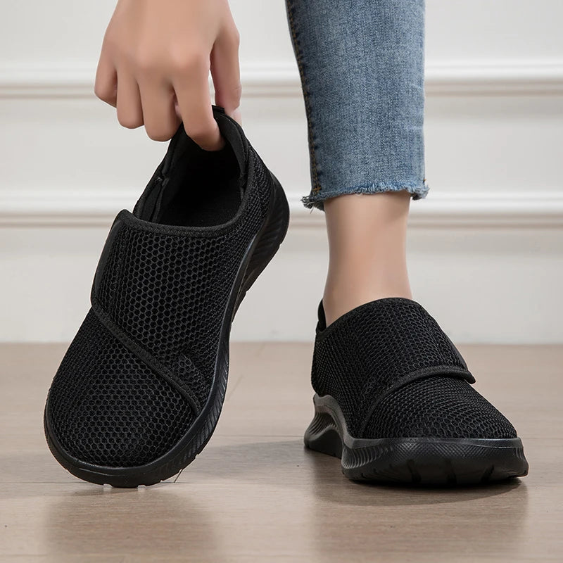 Wide Toe Box Walking Shoes Elderly Men Women Comfort Diabetic Shoes Swollen Foot Orthopedic Sneakers Thumb Eversion Pain Relif