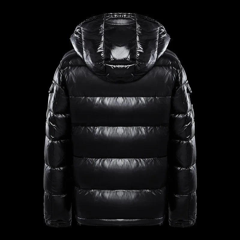 Winter Men Jacket Streetwear Thicken Cold-proof Long Sleeve Male Outerwear Simple Solid Color Stand Collar Man Hooded Down Coat