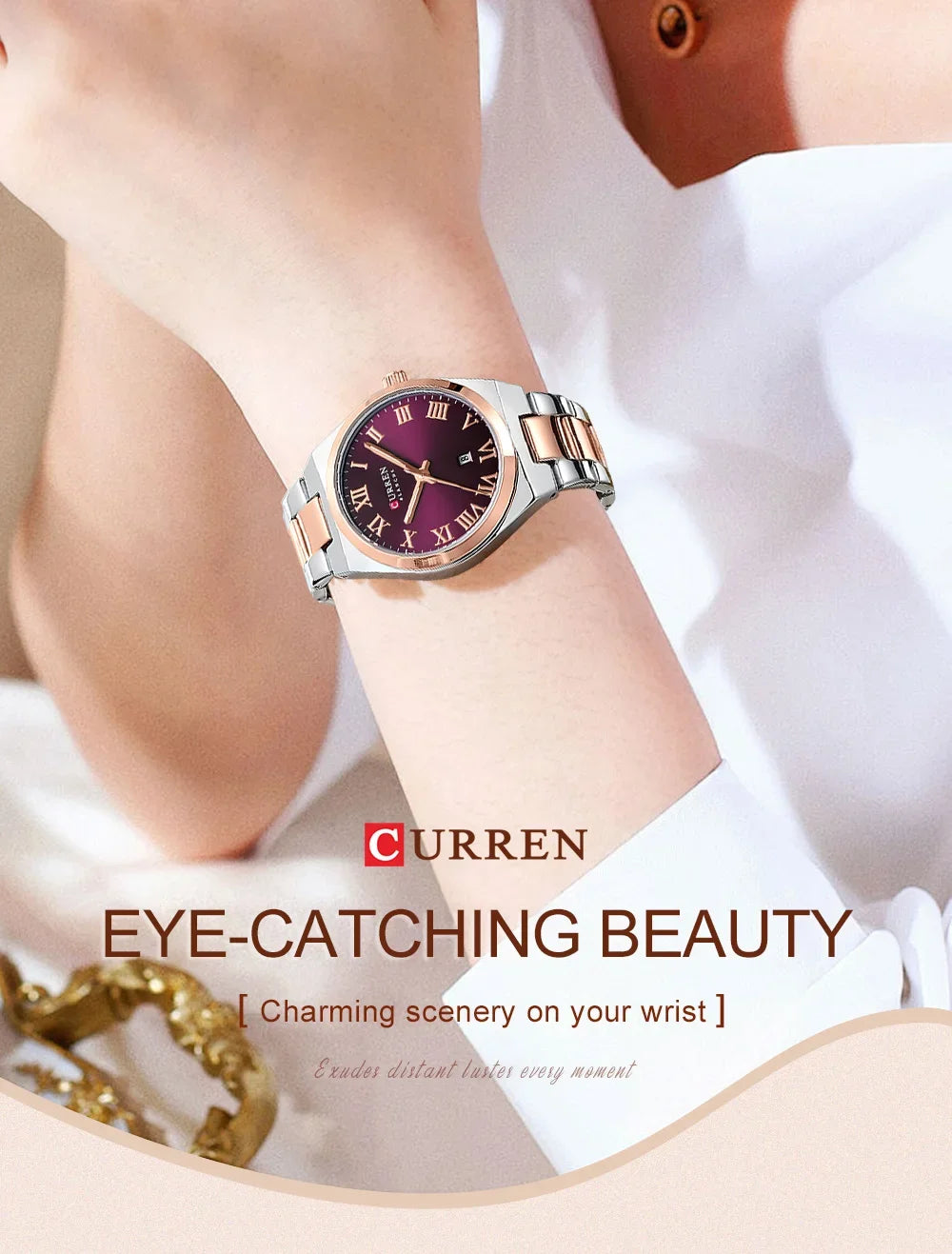 Women Small Face Watch,Stainless Steel Watch Women,Womens Watch with Calendar,Lady Analog Quartz Watch,Ladies Waterproof Watch