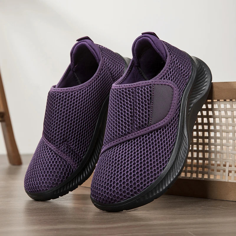 Wide Toe Box Walking Shoes Elderly Men Women Comfort Diabetic Shoes Swollen Foot Orthopedic Sneakers Thumb Eversion Pain Relif