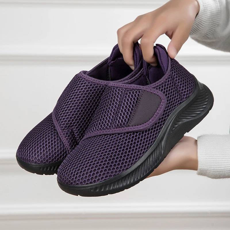 Wide Toe Box Walking Shoes Elderly Men Women Comfort Diabetic Shoes Swollen Foot Orthopedic Sneakers Thumb Eversion Pain Relif