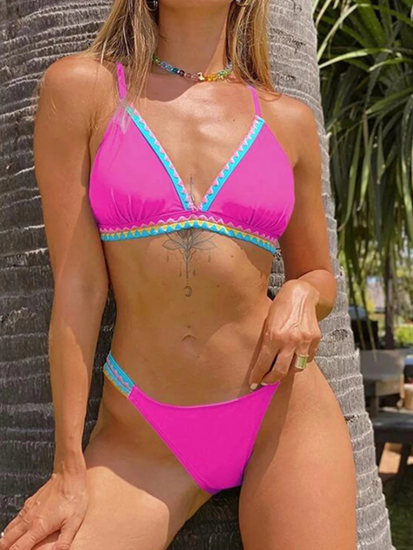 ZTVitality Patchwork Whip Stitch Bikinis 2024 New Arrival Biquini Padded Push Up Swimsuit Women's Summer Beachwear Sexy Swimwear