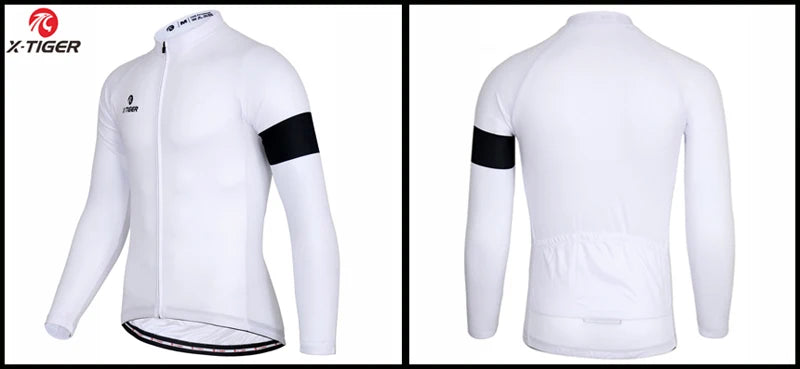 X-TIGER Cycling Jersey Men Long Sleeve MTB Bicycle Cycling Clothing Mountain Bike Sportswear Breathable MTB Shirts Basic Series