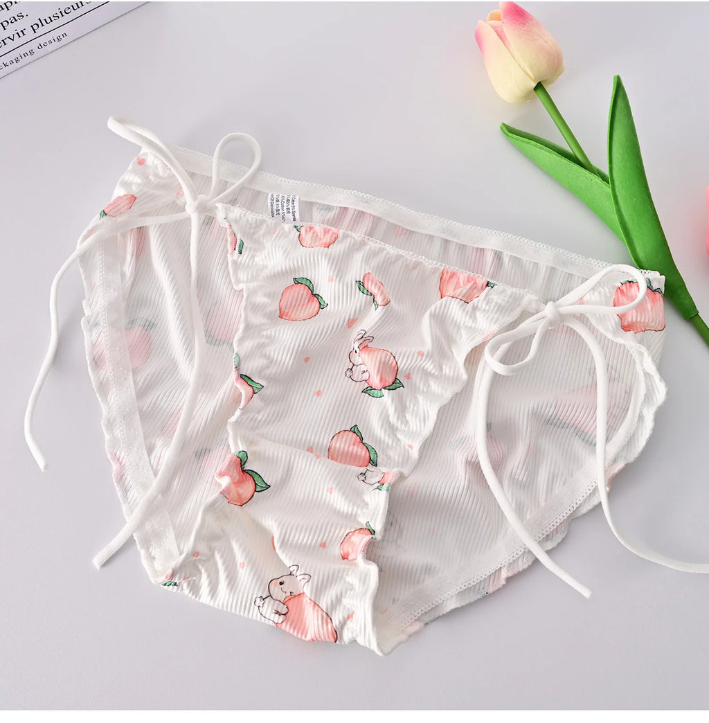 Japanese Lolita Girl Pure Cotton Underwear Cute Lace Up Summer Thin Style Pure Desire Triangle Underwear Sexy And Comfortable