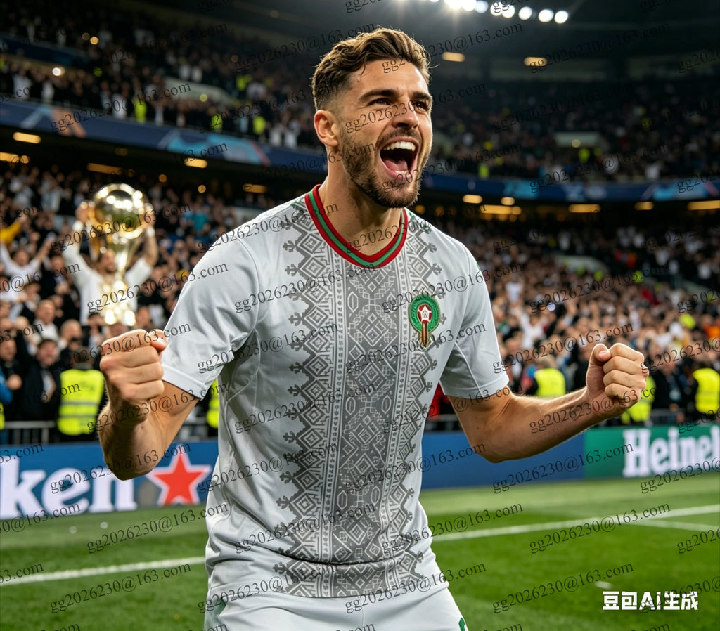 2026 Latest Morocco National Team Football Jersey - Geometric Pattern Design - Fan's Edition - Comfortable and Breathable Family