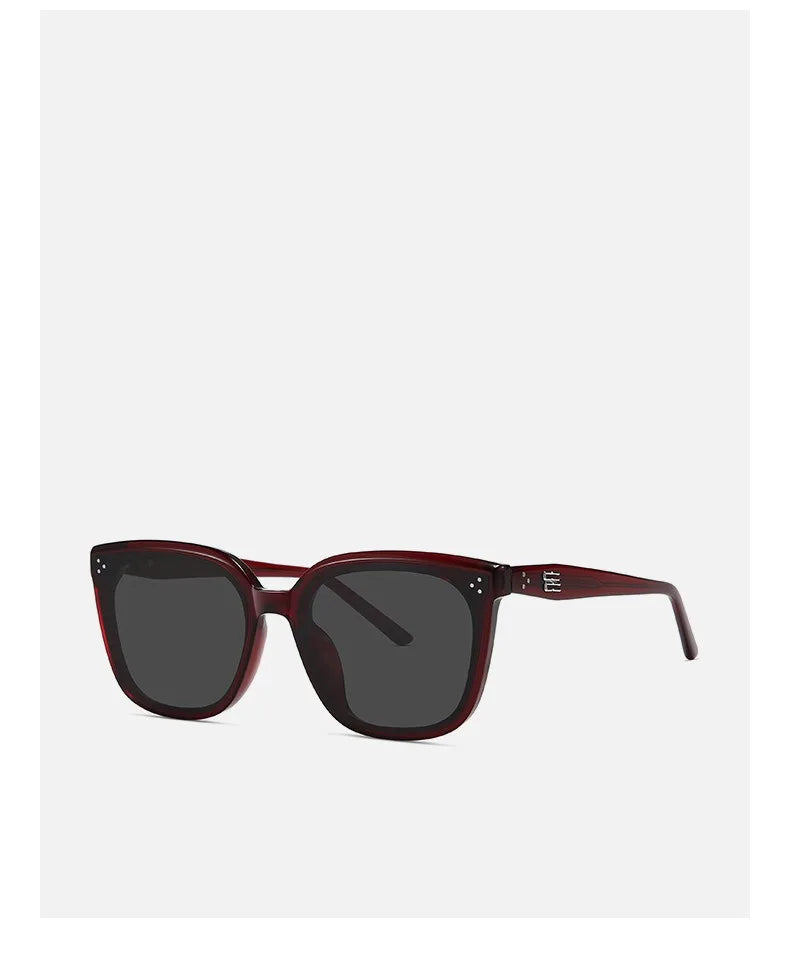2025 New GM Sunglasses Women's Premium Large Face Slimming Sun Glasses Men's UV Protection LOLOE Fashionable round Face Suitable