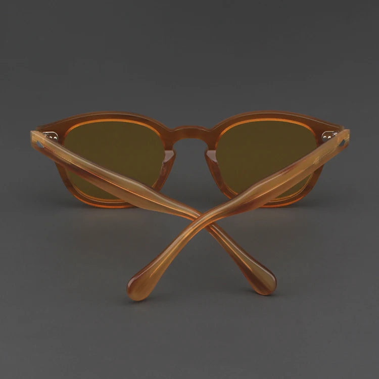 Johnny Depp Sunglasses Man Polarized Sun Glasses Luxury Brand Vintage Acetate Frame Blue Night Vision Goggles Woman