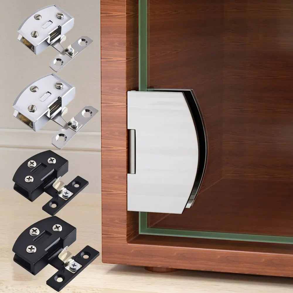 Home No Hole Hardware Furniture Supplies Cabinet  Hinge Clip Window Accessories Glass Door Hinge