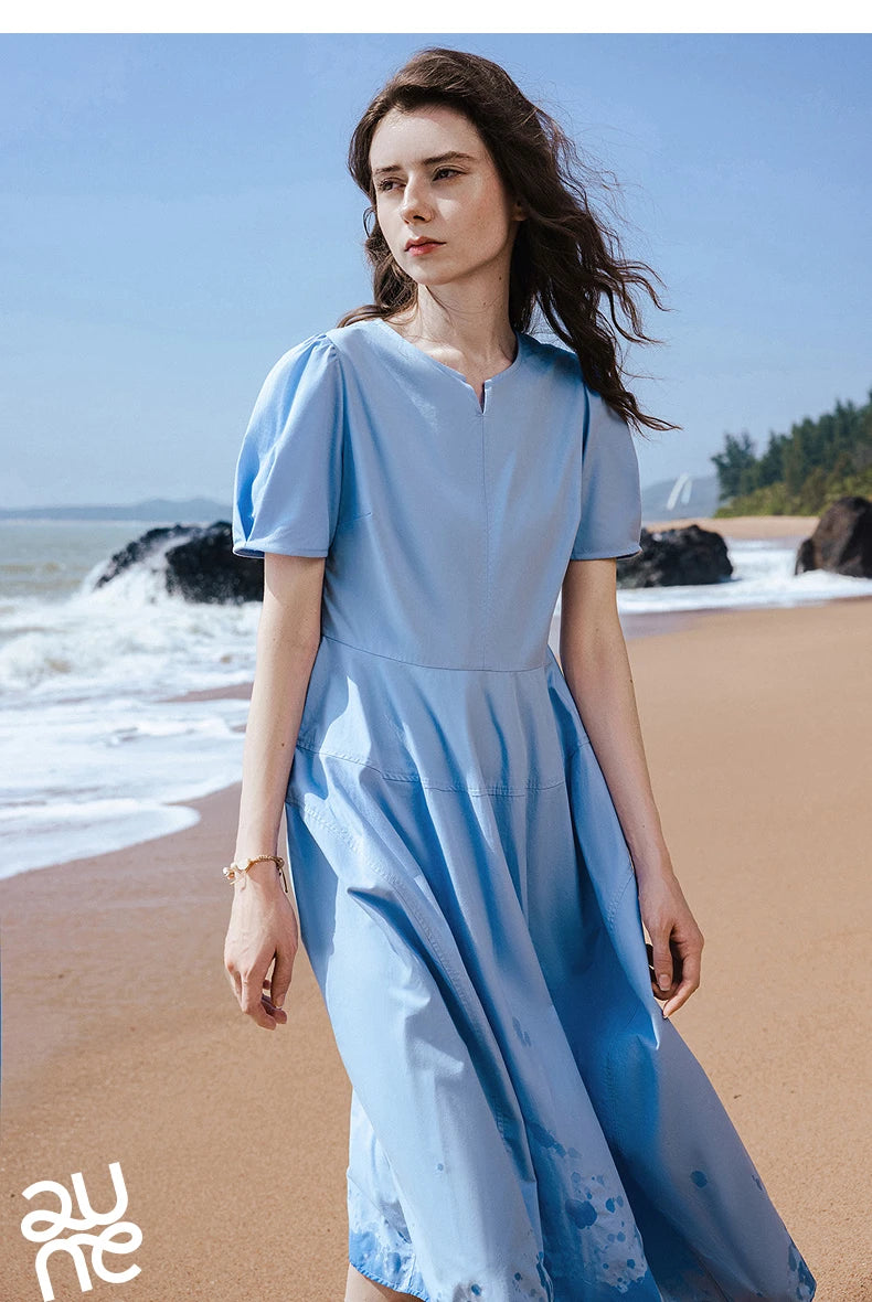 TOYOUTH Women Dress 2025 Summer New Elegant Dress 8529009