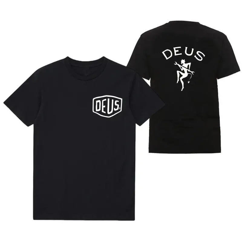 DEUS EX MACHINA Men Clothing T-Shirts Fashion tide Short Sleeve Streetwear MX Summer Round Neck Tees Man Sport Sportwear Vintage
