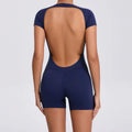 New Yoga shorts Jumpsuit OPEN BACK TEE BODYSUIT Tight Fitting Hip Lifting Exercise Fitness Clothing Breathable Cycling Jersey