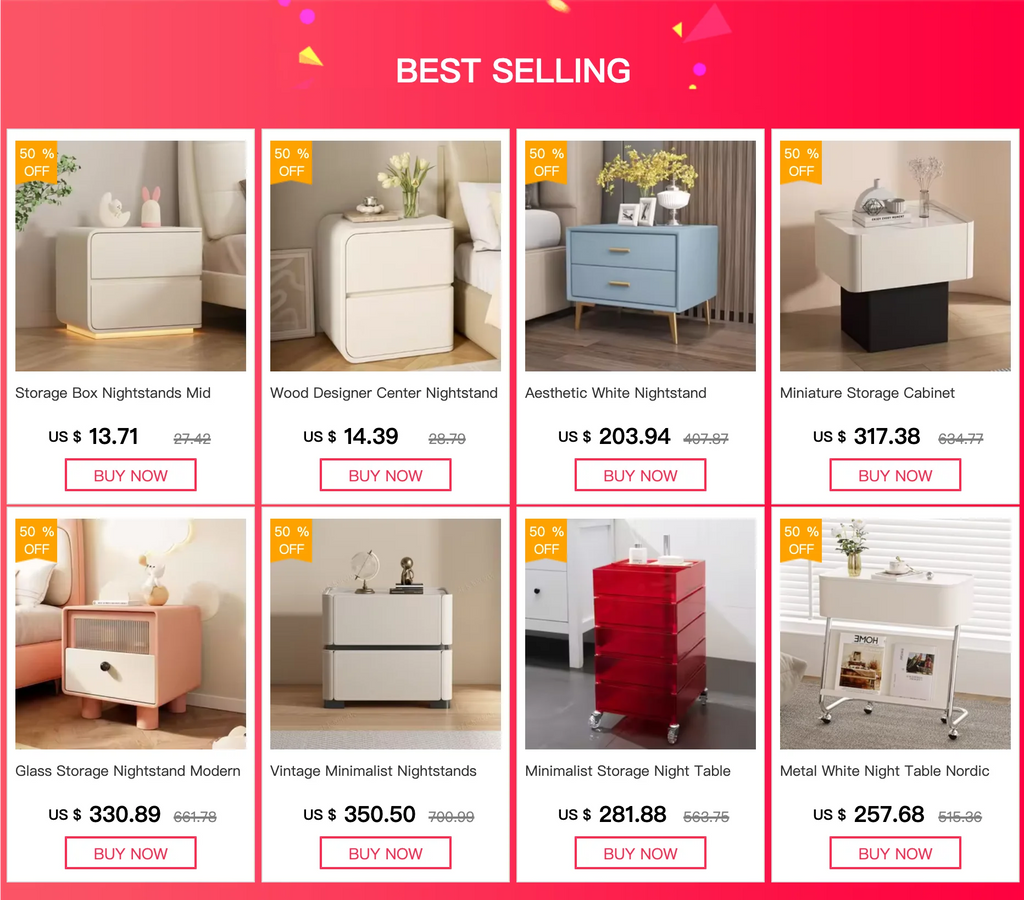 Bedroom White Nightstands Drawers Organizers Storage Box Simple Design Nightstands Aesthetic Men Szafka Nocna Home Decoration