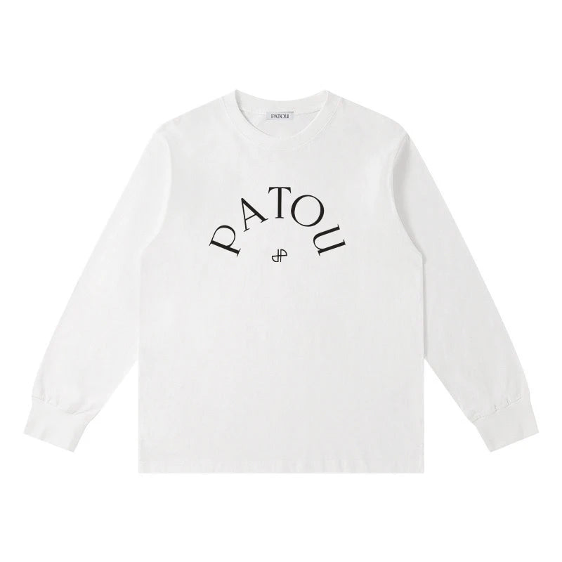 Exported to Japan Japan Style Luxury brand Cotton letter Printed Couple Tees Summer Harajuku Men/Women Loose Long sleeve Tees