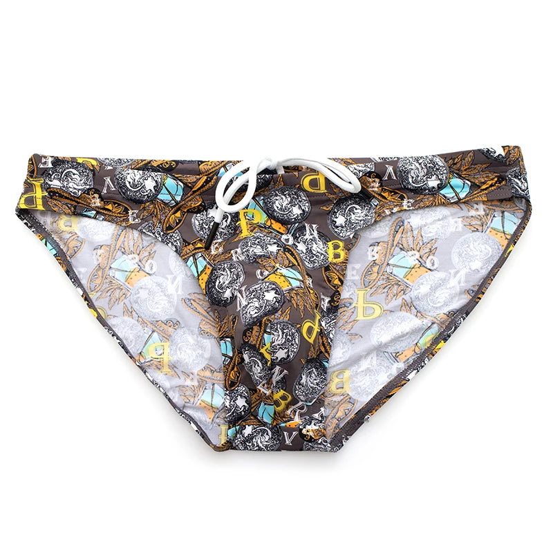 New Board Shorts Swimsuit Sexy Swimwear Men Briefs Swimming Trunks for Bathing Suit Men Beachwear