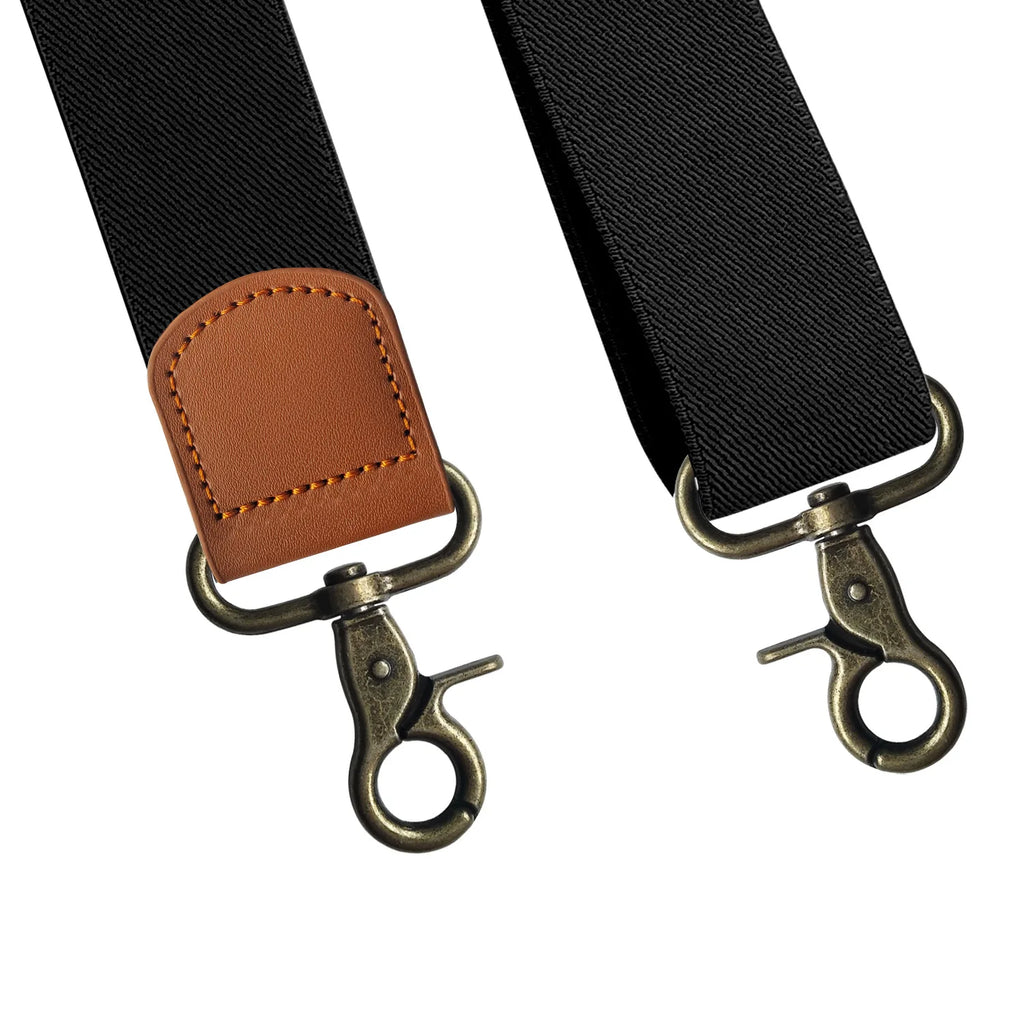 Vintage Suspenders for Men Heavy Duty Big and Tall X-Back 4 Snap Hooks Adjustable Elastic Trouser Braces, Gift for Dad Husband