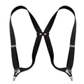 Hip-Clip Suspenders for Men Heavy Duty Big Tall 3.5cm 2 Clips Adjustable Elastic Trouser Braces Strap Belt Gifts for Dad Husband