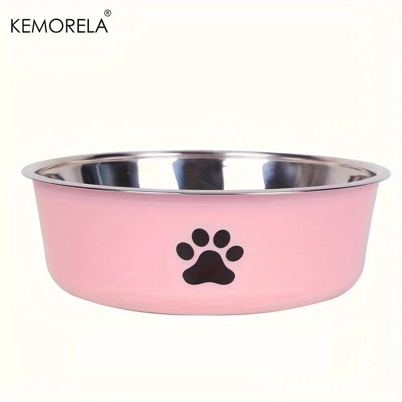 Non-Slip Dog Bowl For Large Medium And Small Cats And Dogs Drinking Water Feeding Pet Bowl Stainless Steel Pet Food Bowl