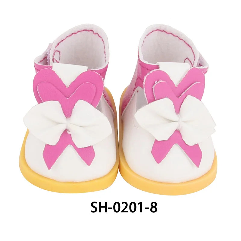 5.5cm Lovely Bow Doll Shoes For 14 Inch American& EXO Doll 1/6 New Mini Shoes Boots Accessories For 32-33 Russia DIY Doll,Nancy