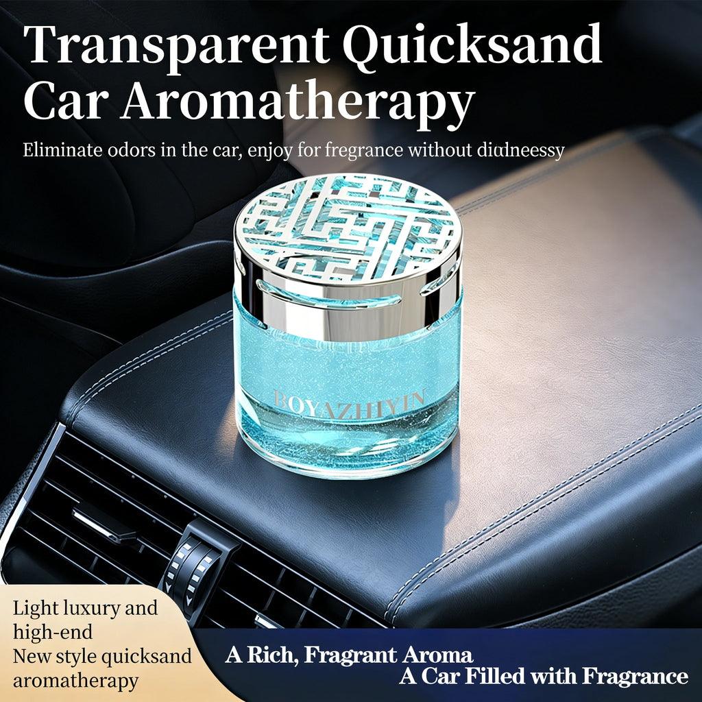 2026 New High-End Car Aromatherapy Air Freshener with Flowing Sand Solid Fragrance New Car Odor Eliminator & Freshener