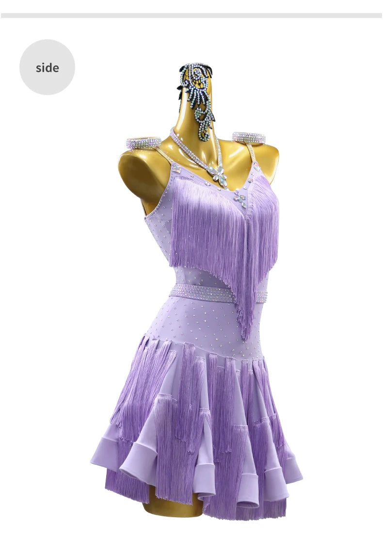 Dress For Dancing 2026 Latin Dance Parties Wear Womens Costume Ballroom Clothes Sexy Skirt Girls Prom Stage Jumpsuit Sports Suit