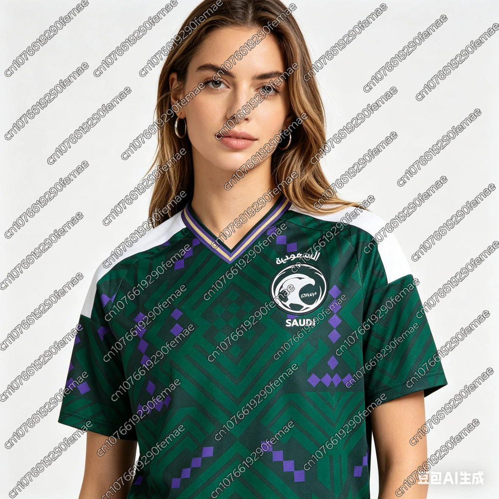Saudi Arabia Kids Soccer Jersey 2026 New Sports Match T-Shirt Family Fan Gear Quick Dry Breathable Boys Summer Wear
