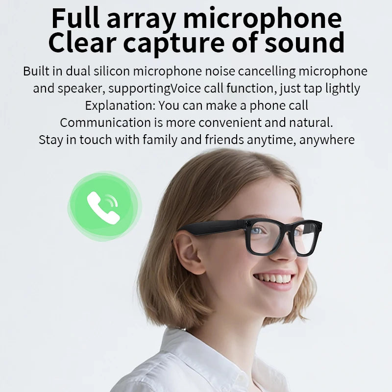 New AI Smart Glasses HD1080P Shooting 500W Camera Glasses ChatGPT Translation Voice Control Bluetooth Call Sports Sunglasses Man
