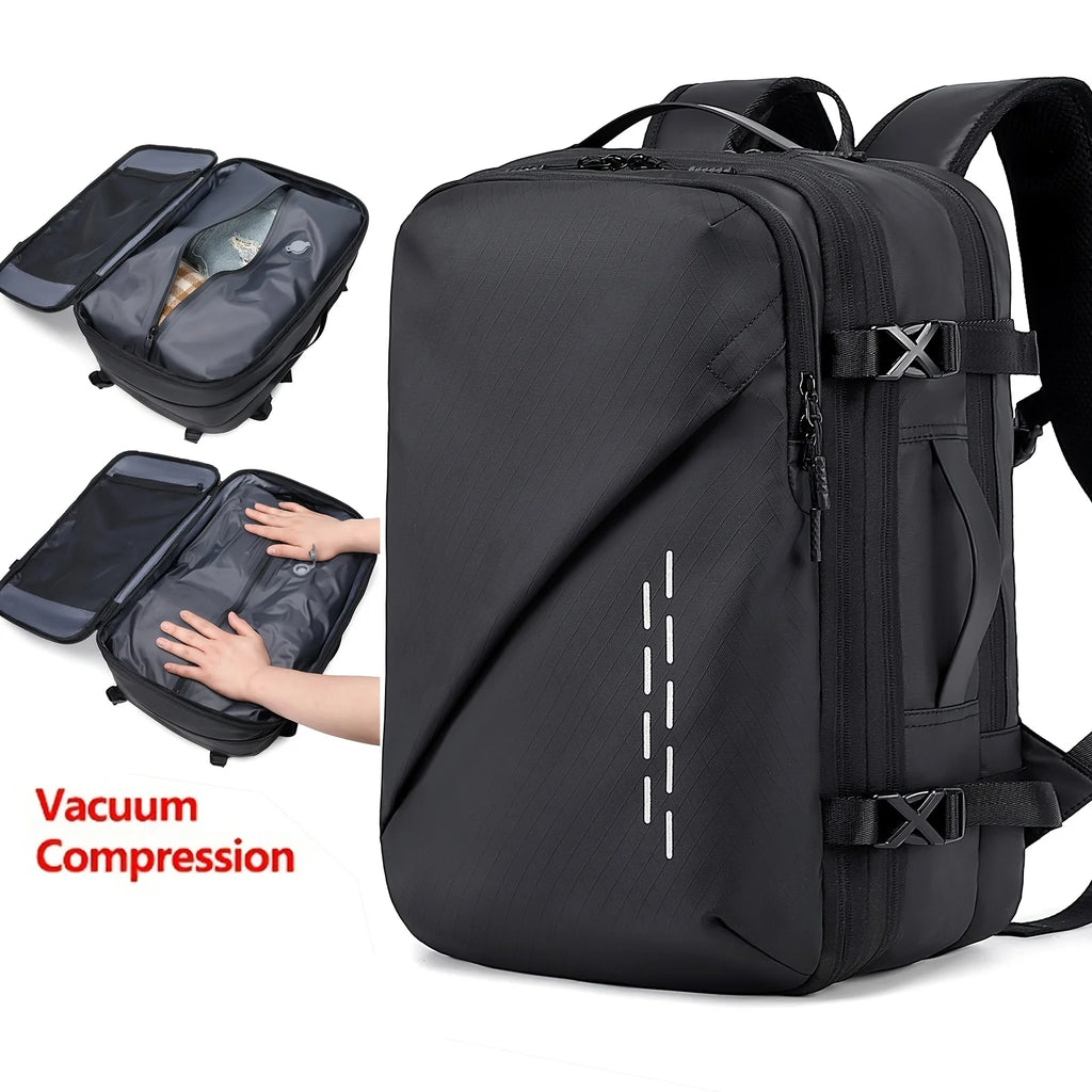 New vacuum compression large capacity expansion backpack, travel backpack, waterproof backpack computer bag