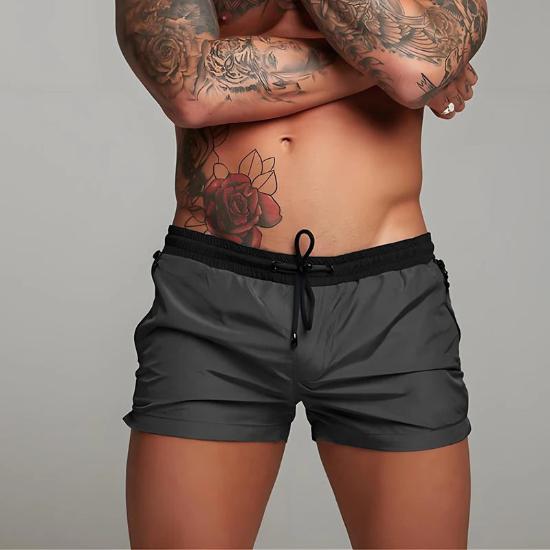Mens Swim Short Swimwear Board Beach Shorts Quick Dry Men De Bain Homme Man Swimsuit Swim Trunks Bathing Beach Wear Surf Boxer