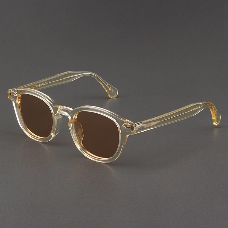 Johnny Depp Sunglasses Man Polarized Sun Glasses Luxury Brand Vintage Acetate Frame Blue Night Vision Goggles Woman